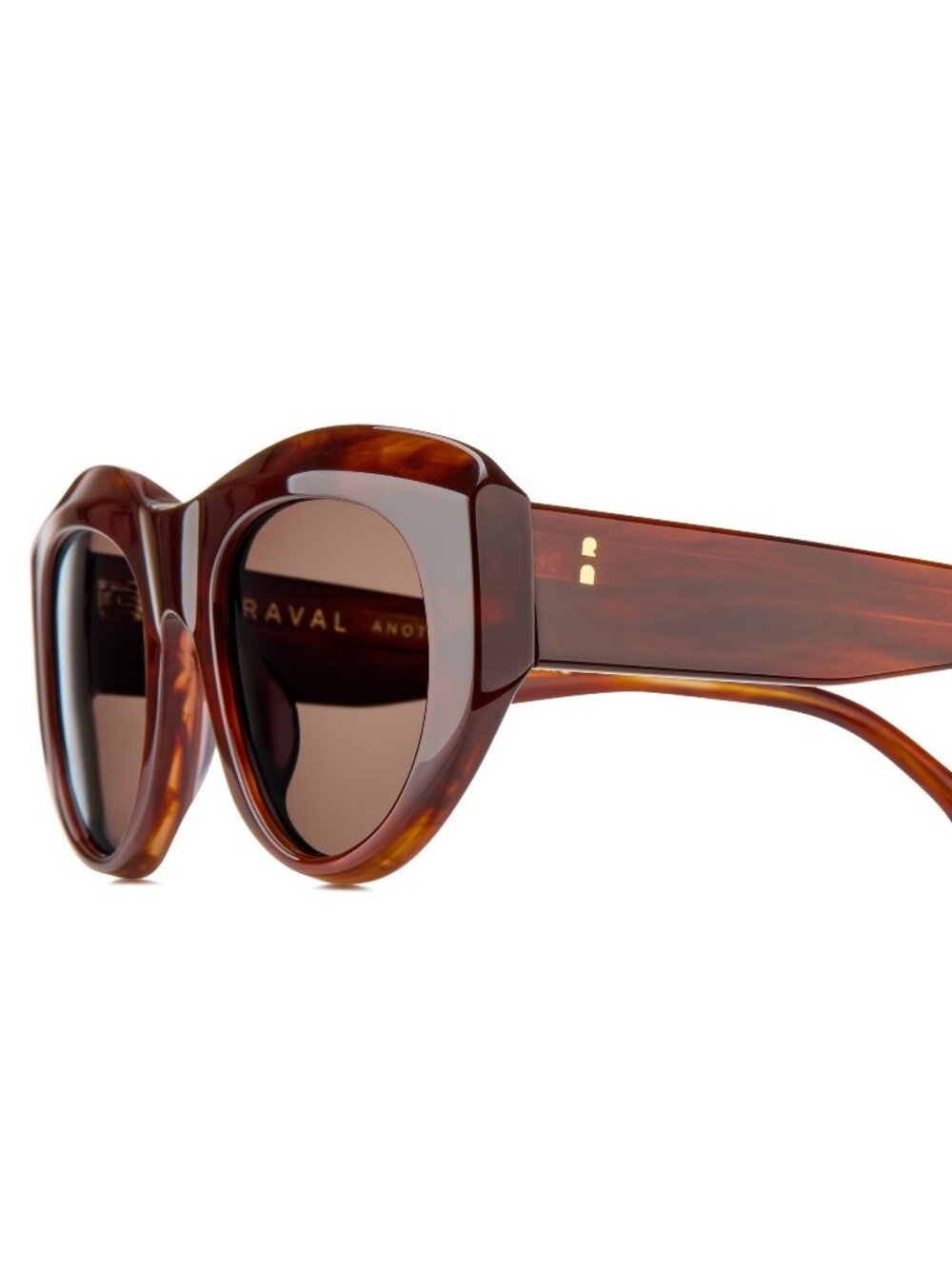 New Raval Eyewear Women's Sunglasses Havana Square Brown Lens Acetate Frame HIRE
